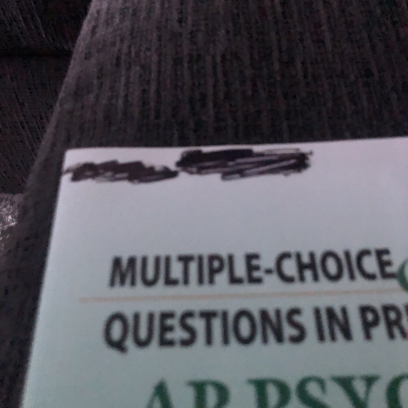 Multiple-Choice and Free-Response Questions in Preparation for the AP Psychology