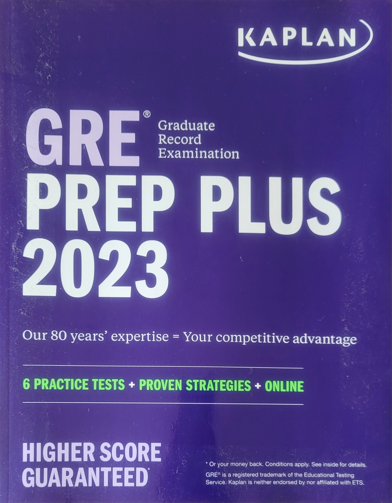 Kaplan GRE Prep Plus 2023 Study Guide Book with 6 Practice Tests & Online Access
