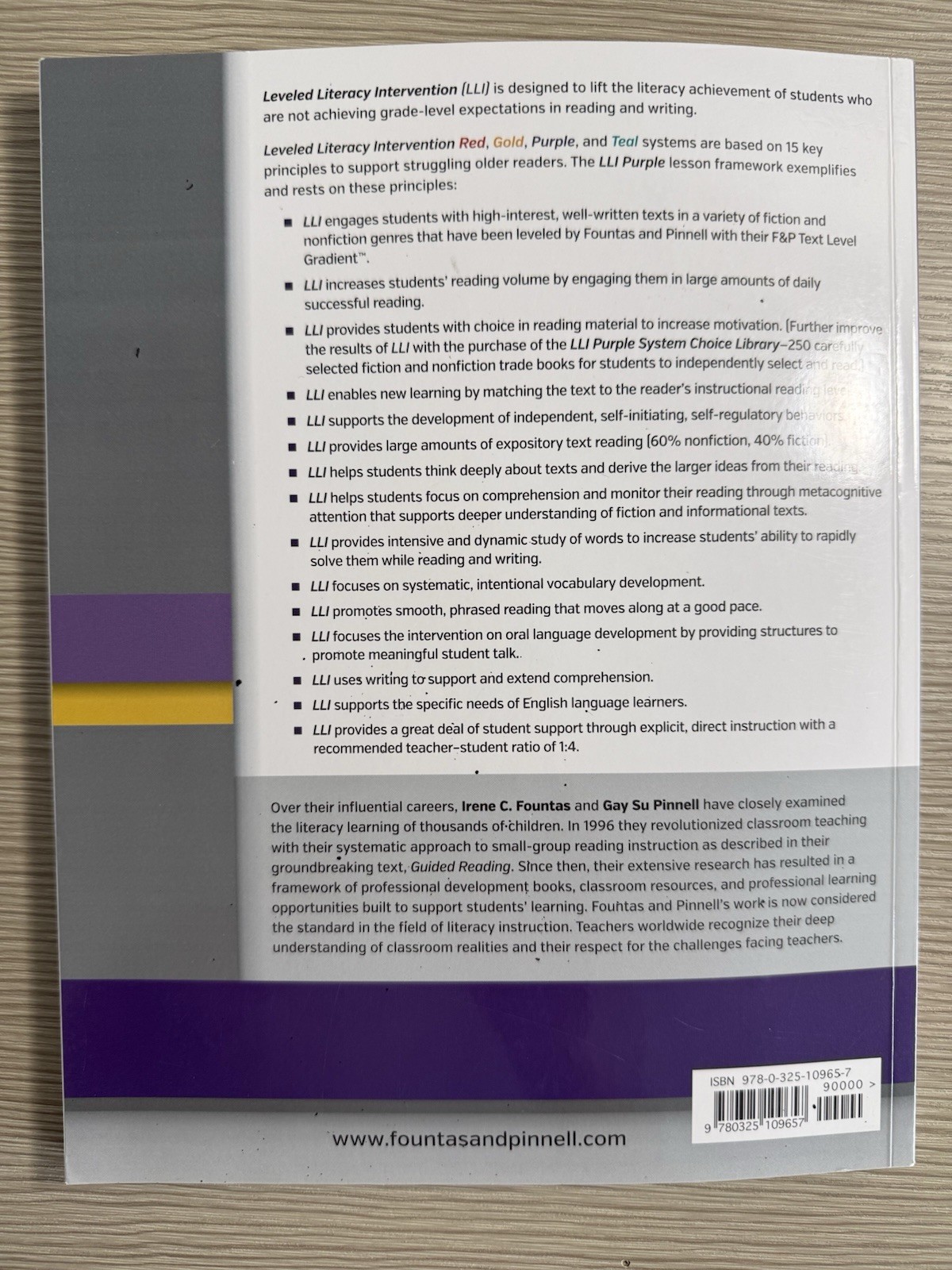 Fountas & Pinnell LLI Purple System Box 1 Teacher Materials Spiral Bound Set