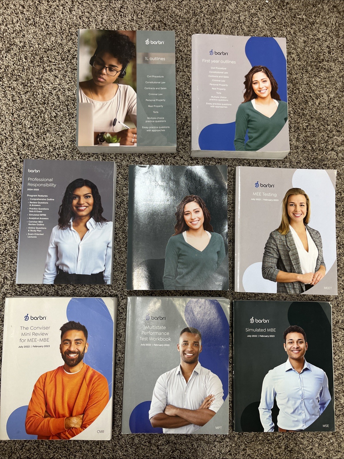 BARBRI multi state prep Lot books, 2022, 22, 25