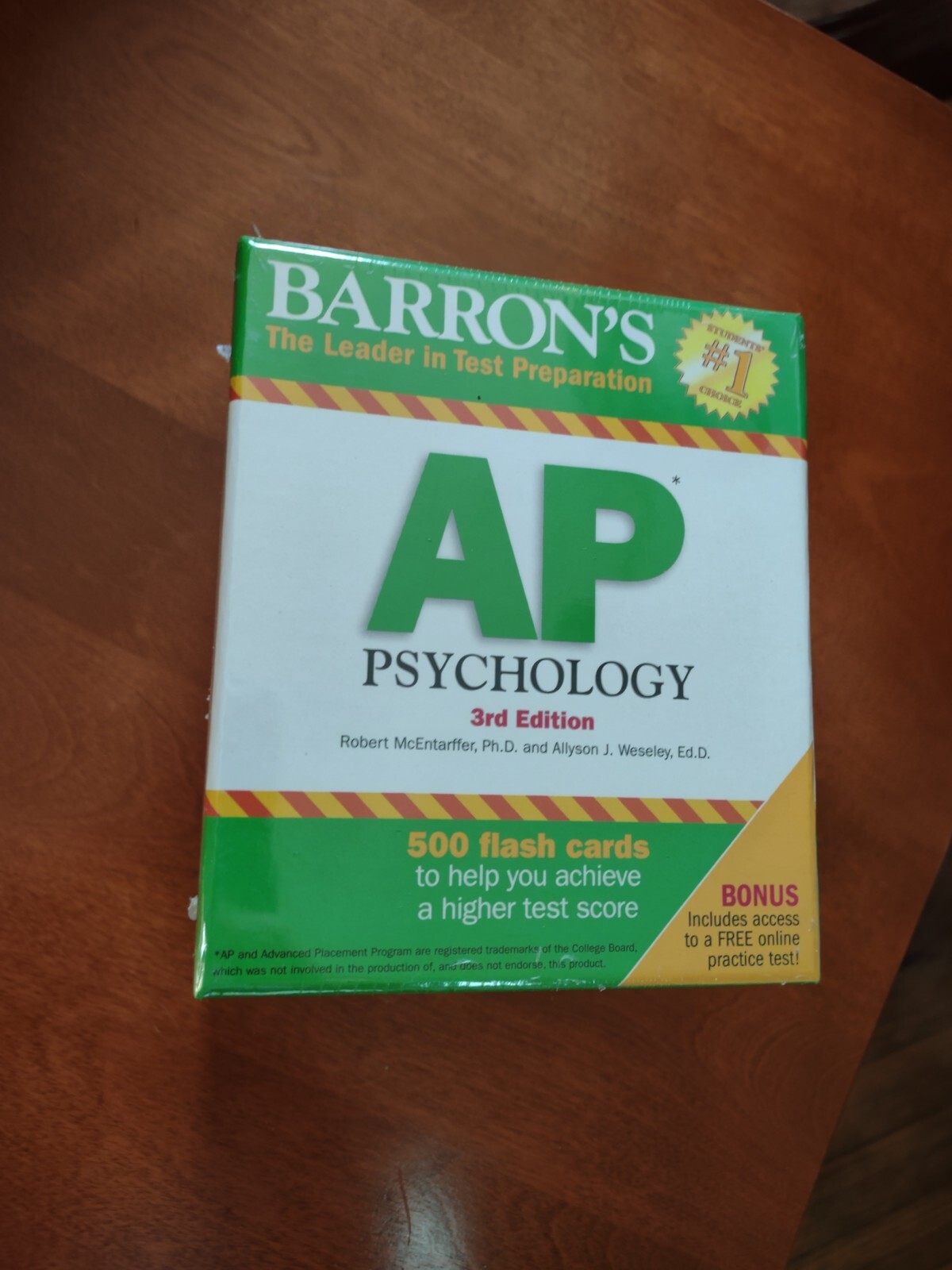 Barron’s AP Psychology Flash Cards – 3rd Edition Set Of 500, NEW in Sealed Box