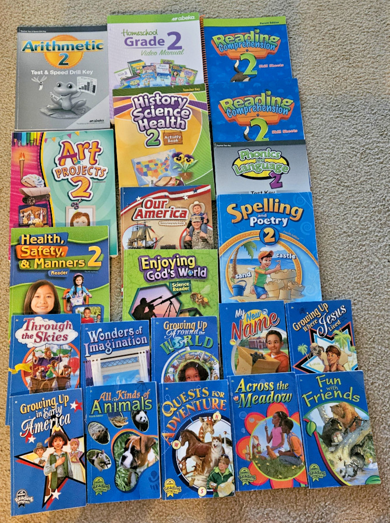 ABEKA Second 2nd Grade Lot of Books Teacher Keys Student Readers