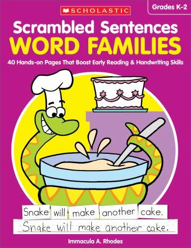 Scrambled Sentences: Word Families:- paperback, 9781338113020, Immacula A Rhodes