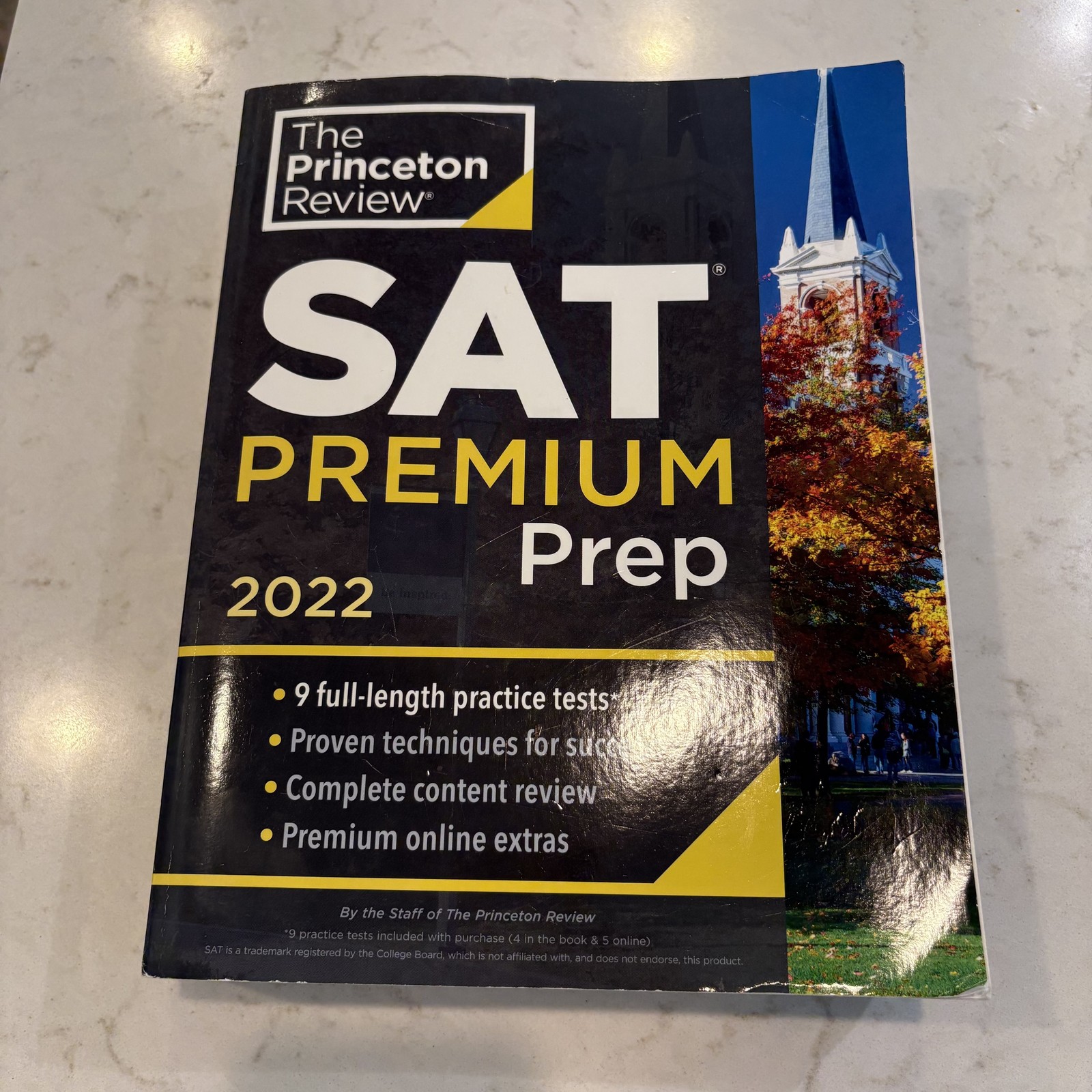 The Princeton Review SAT Premium Prep 2022 Study Guide 9 Practice Tests Book