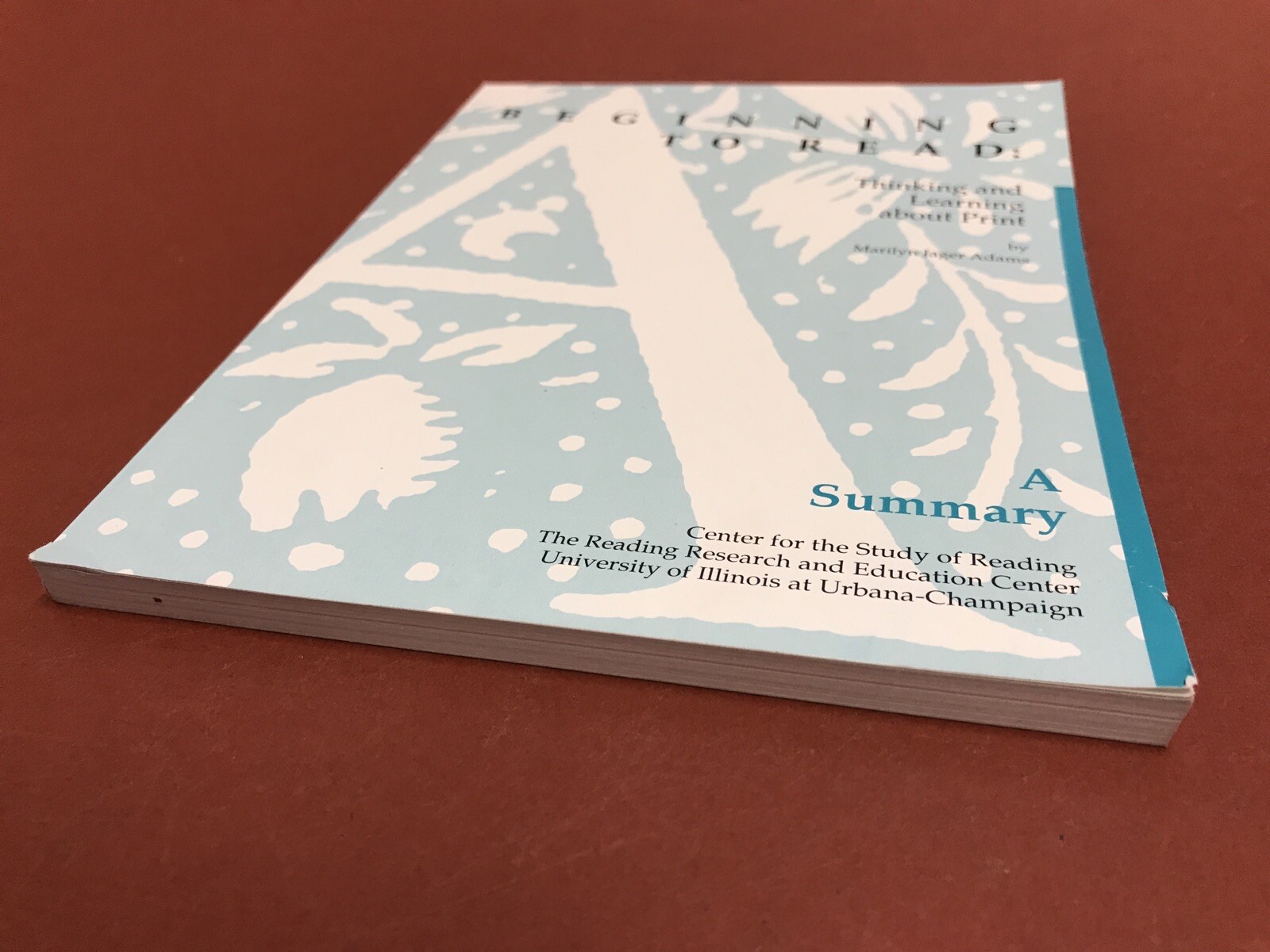 Beginning To Read: Thinking And Learning About Print, Marilyn Adams