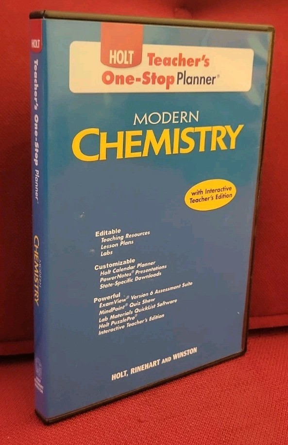 Holt Teacher’s One Stop Planner – Modern Chemistry RARE Mac & Windows CD ROM