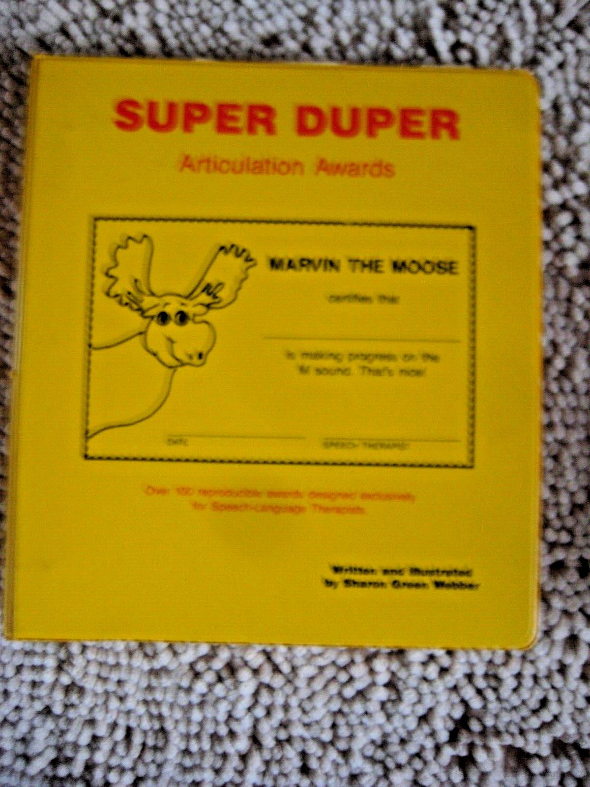 Super Duper Articulation Awards Speech Therapy Book