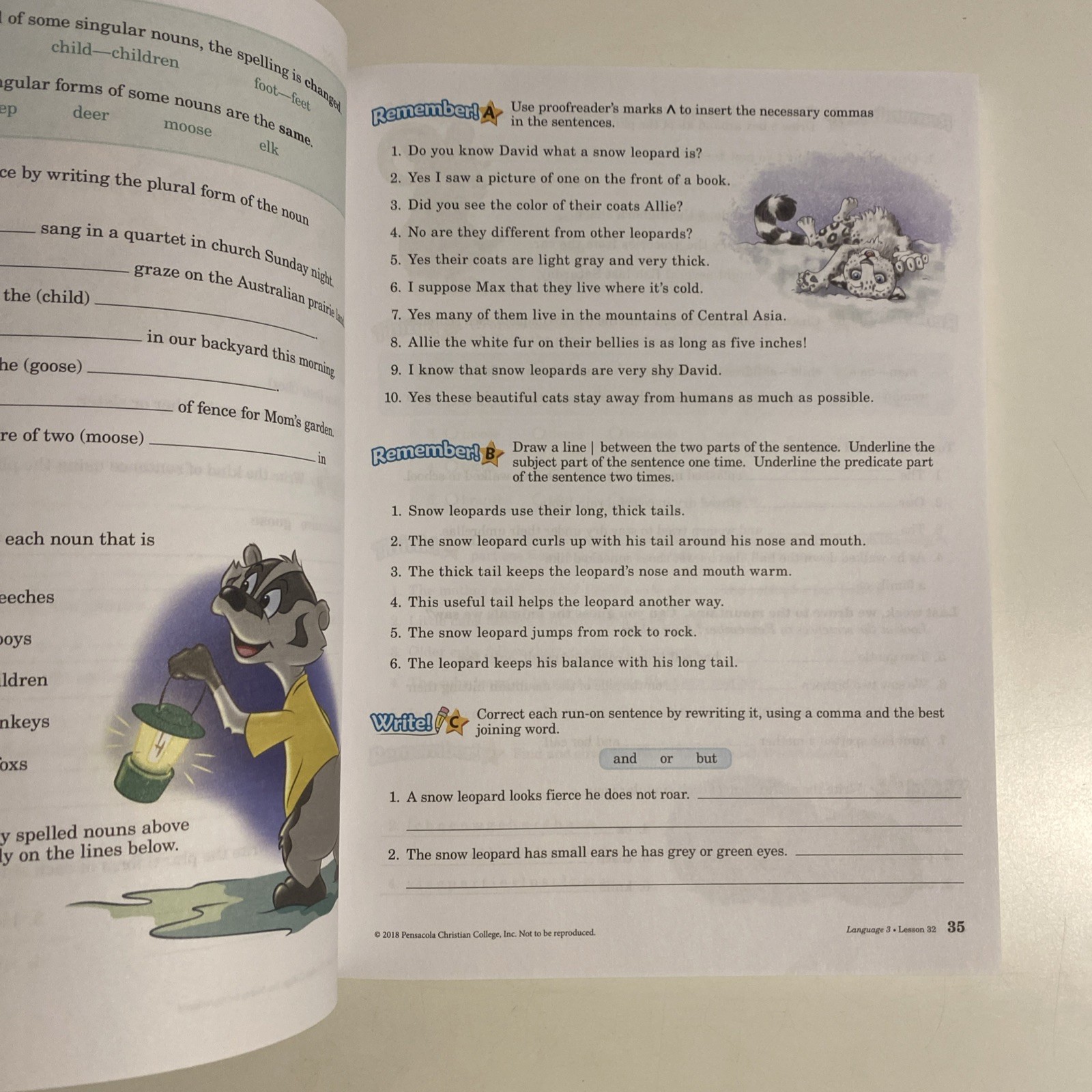 Abeka Language 3 Work Text, 5th Edition (2018) 3rd Grade