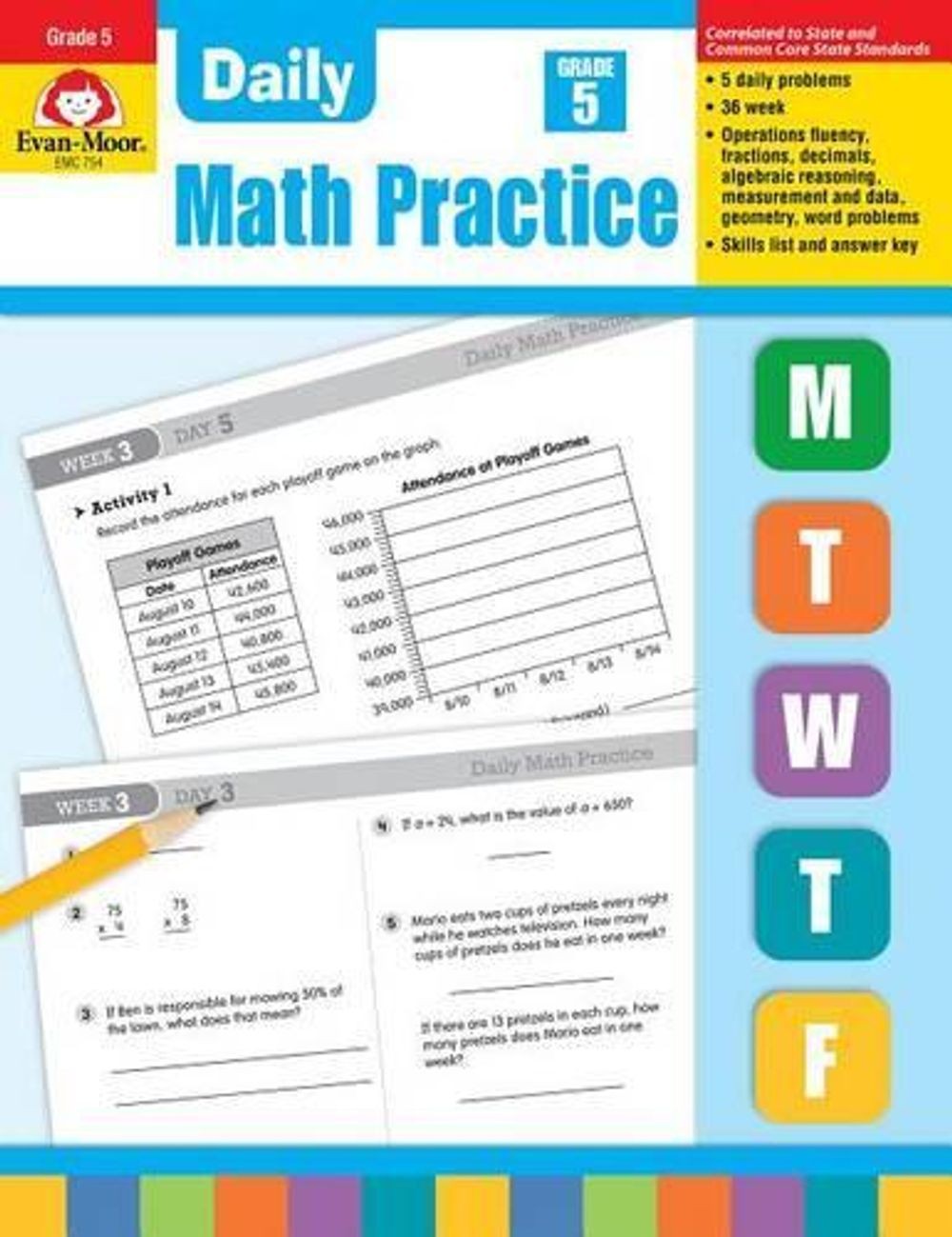 Daily Math Practice, Grade 5 Te by Evan-Moor Educational Publishers (English) Pa