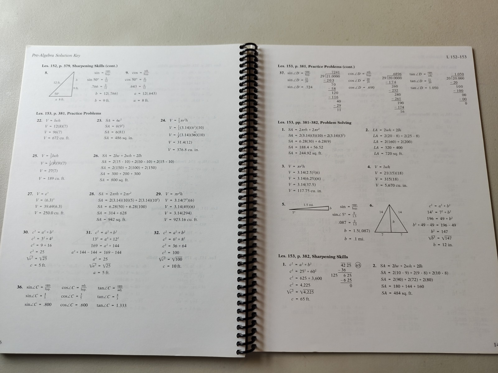 Abeka, Pre- Algebra Solution Key, Traditional Math Series.