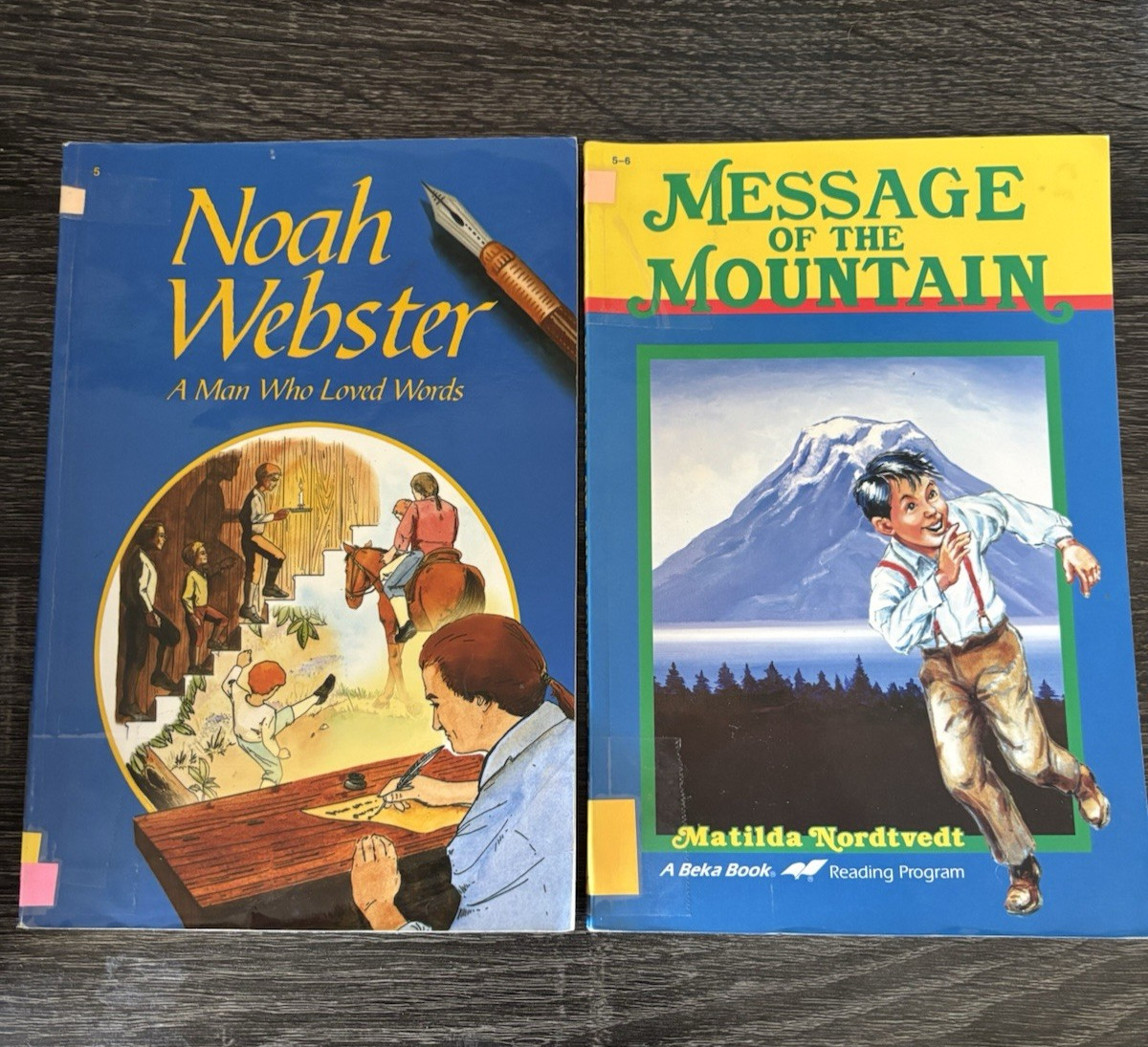 Abeka Grade 5 Readers – Message of the Mountain and Noah Webster