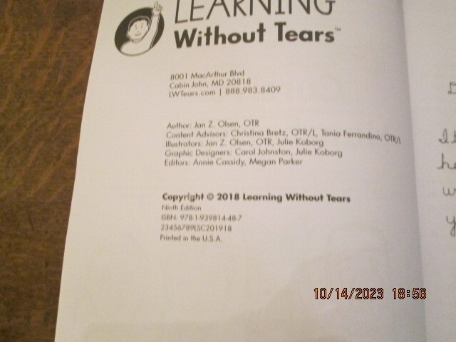 Handwriting Without Tears: Cursive Handwriting, 2018, LWT Press, Beginner Qty: 7
