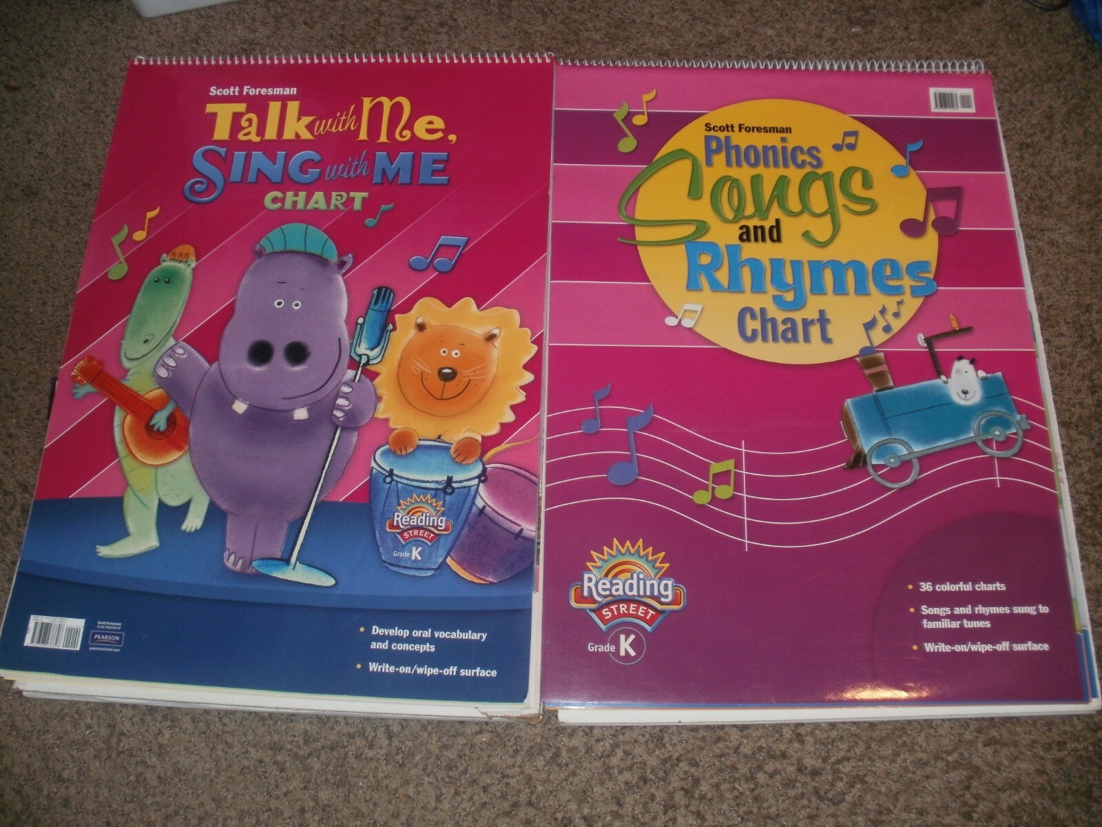 READING STREET Scott Foresman K TALK WITH ME SING PHONICS SONGS RHYMES CHART