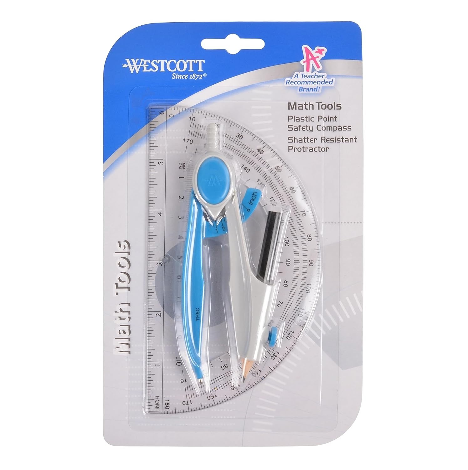 Student Geometry Set Includes 13 Inch Circle Compass and 6 Inch Protractor