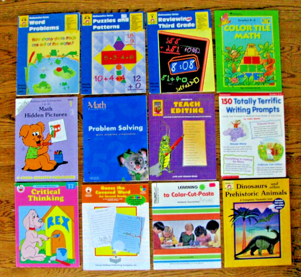 Lot: 12 Teacher Resource Books Grades 1-3 Math Reading Writing ~ Evan-Moor, etc