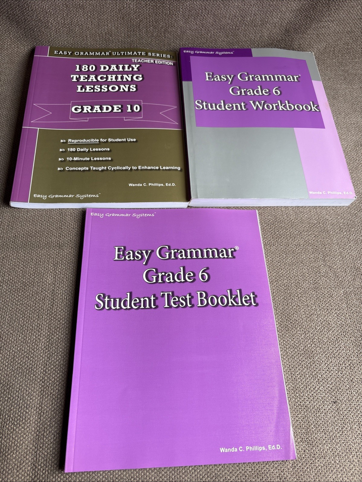 Easy Grammar Grade 6 Teacher Guide And Student Test/Workbook/180 Teaching Lesson