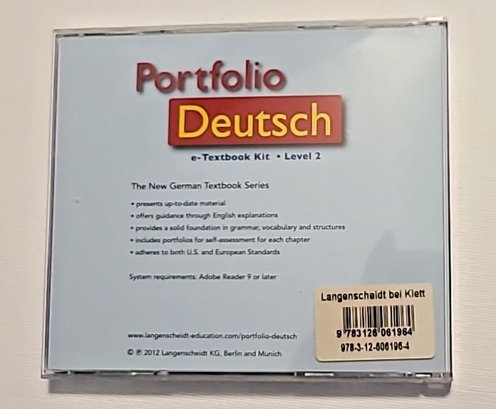 Portfolio Deutsch German Language E-Textbook Kit CD ROM – Level 1 2 3 4 1-4 NEW