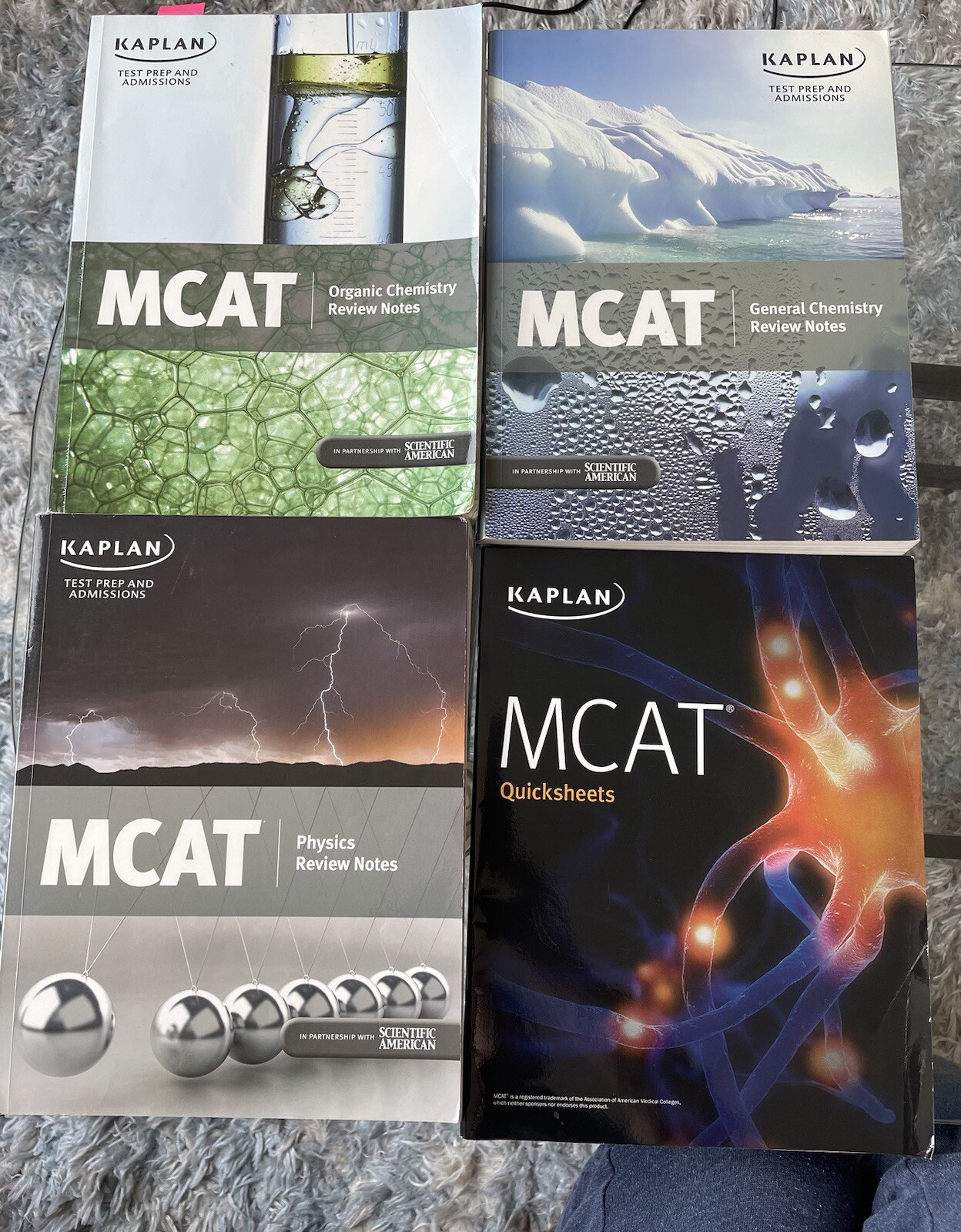 MCAT Prep Bundle – Kaplan, ExamKrackers – Chem, Bio, Physics, Psych/Sociology