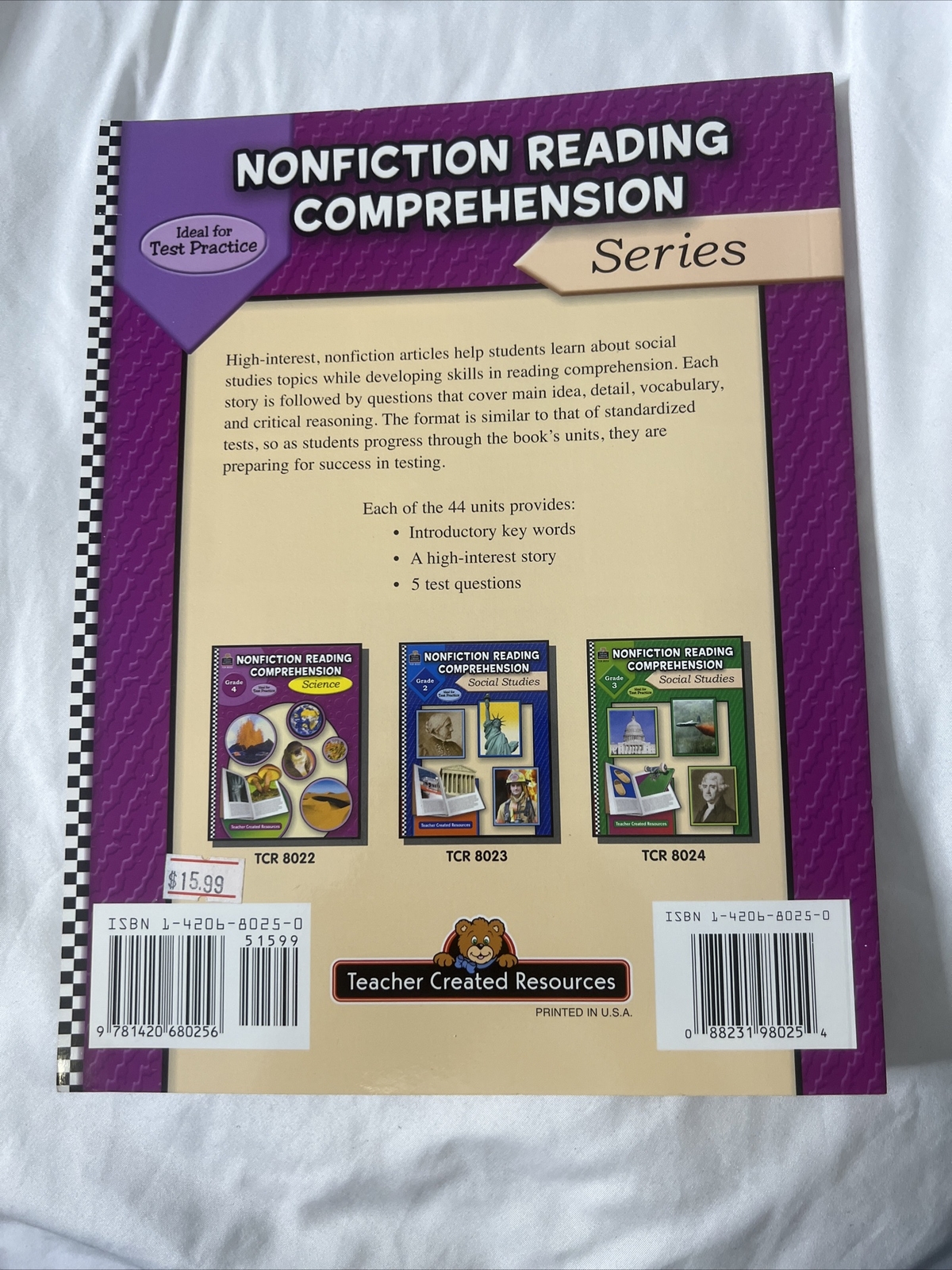 NONFICTION READING COMPREHENSION: SOCIAL STUDIES, GRADE 4 By Ruth Foster GRADE A