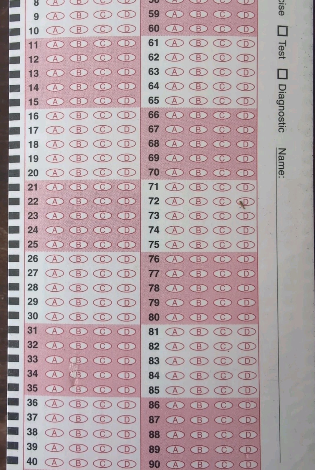 Accelerated Math Scan Cards a 500 Bundle Bubble Testing Cards 1 new