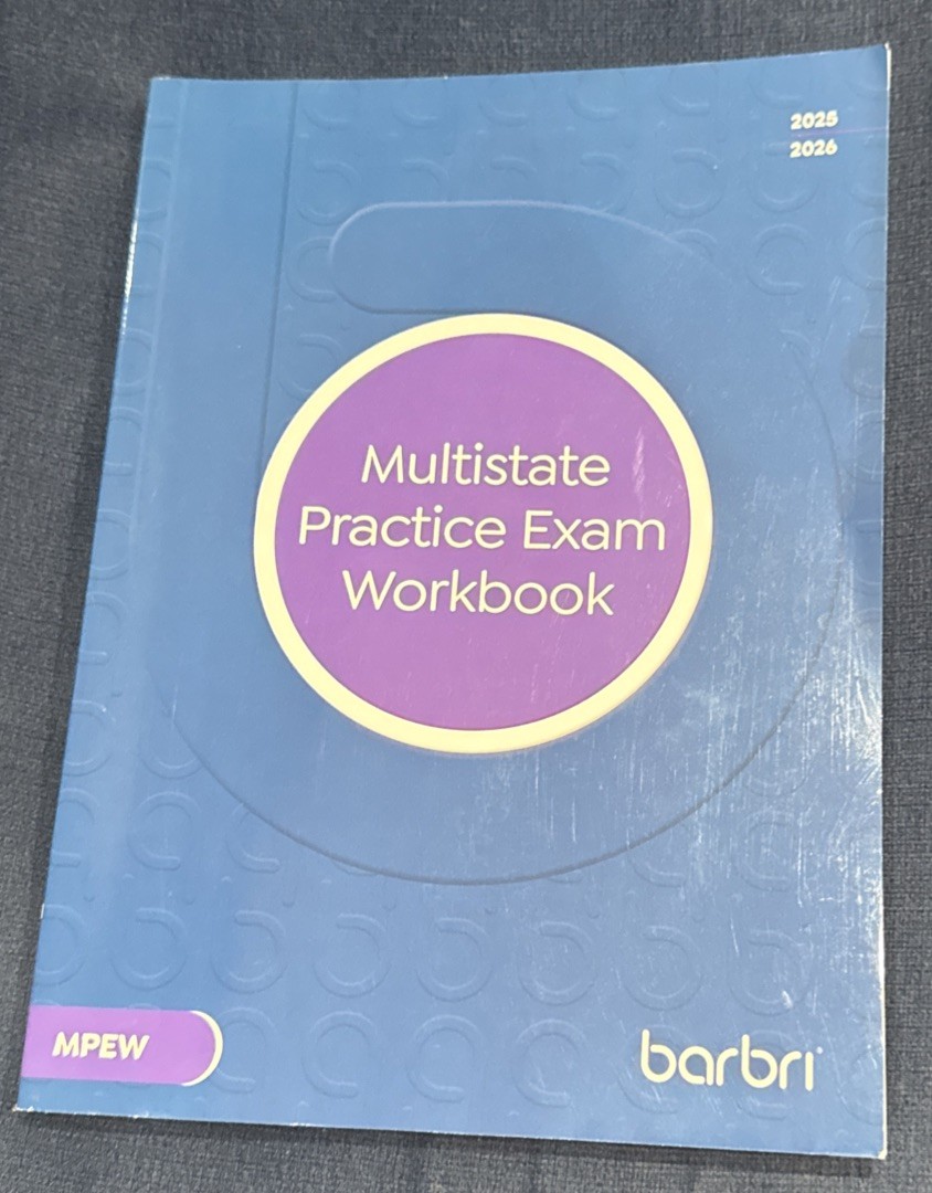 Barbri Multistate Practice Exam Bar Exam Workbook 2025/2026 MPEW