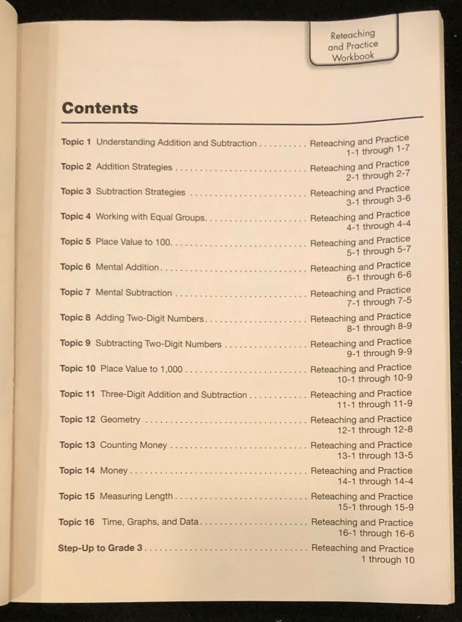 Pearson 2nd Grade enVision RETEACHING & PRACTICE WORKBOOK (2012)