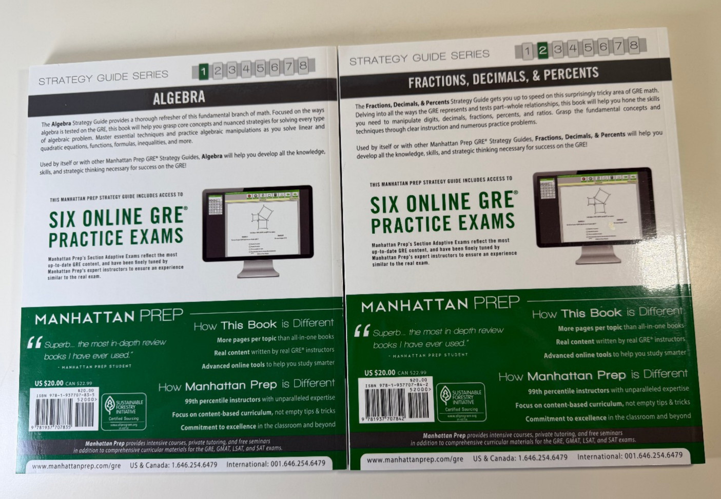 Manhattan Prep GRE Strategy Guides Complete Set of 8. 4th Edition. Study