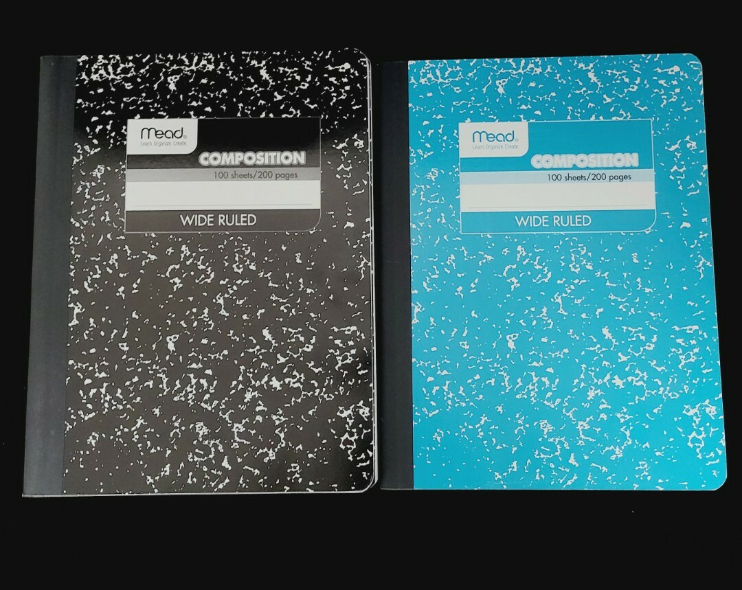 Mead Wireless Composition Book, Wide Rule, 9-3/4 x 7-1/2, 100/Sheet – 5 Pack