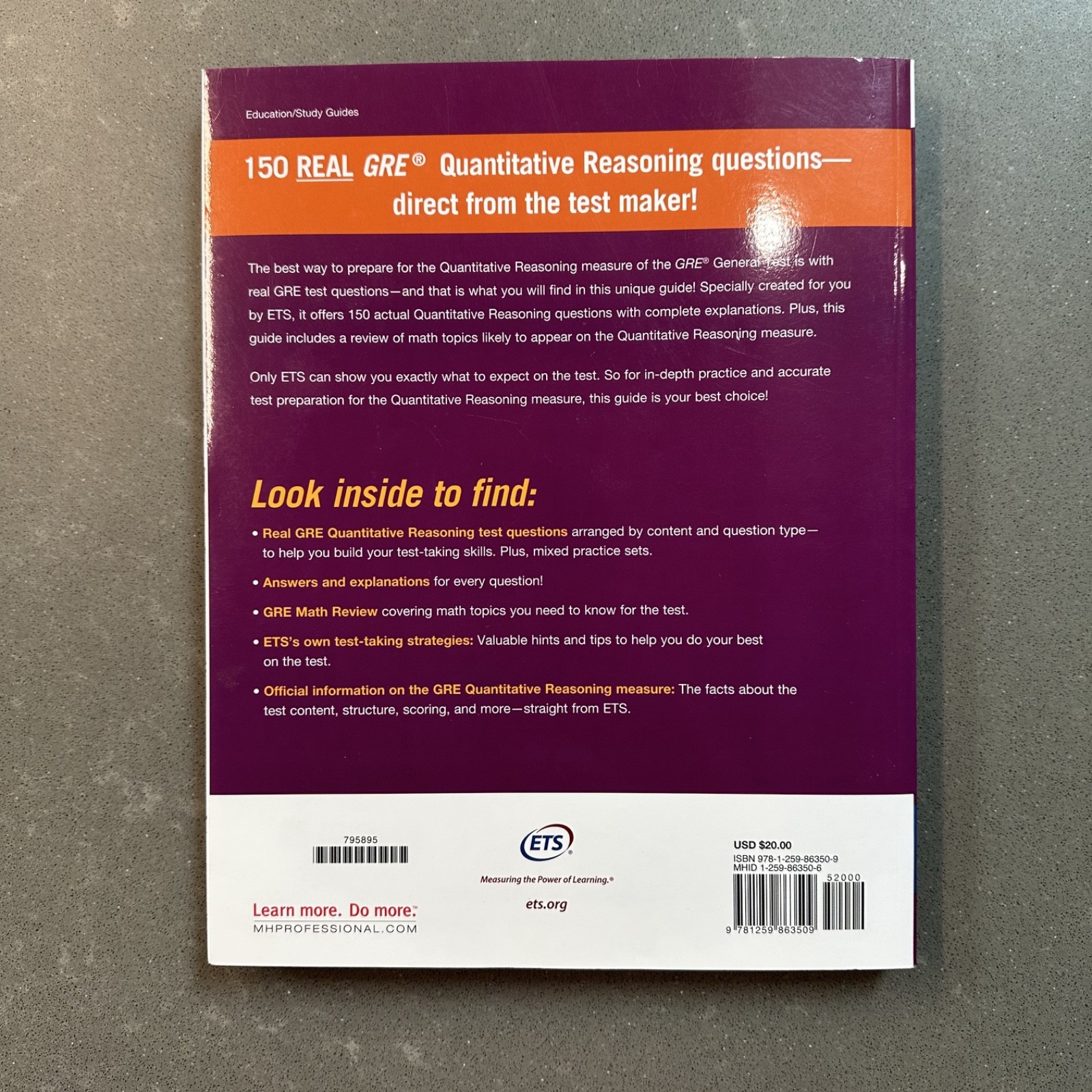 Official GRE Study Books Lot ETS Verbal Quantitative Guide Practice Set