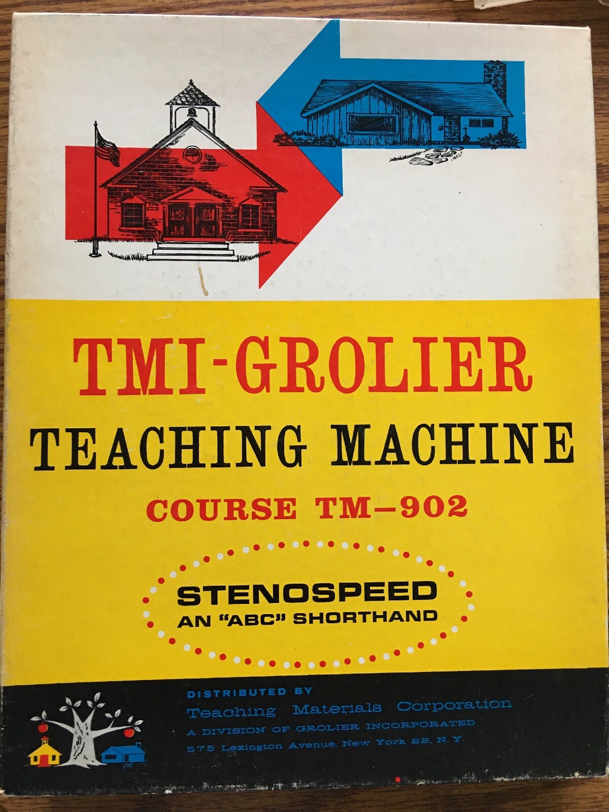 1962 Edition TMI – GROLIER TEACHING MACHINE MIN/MAX II & COURSE TM-902