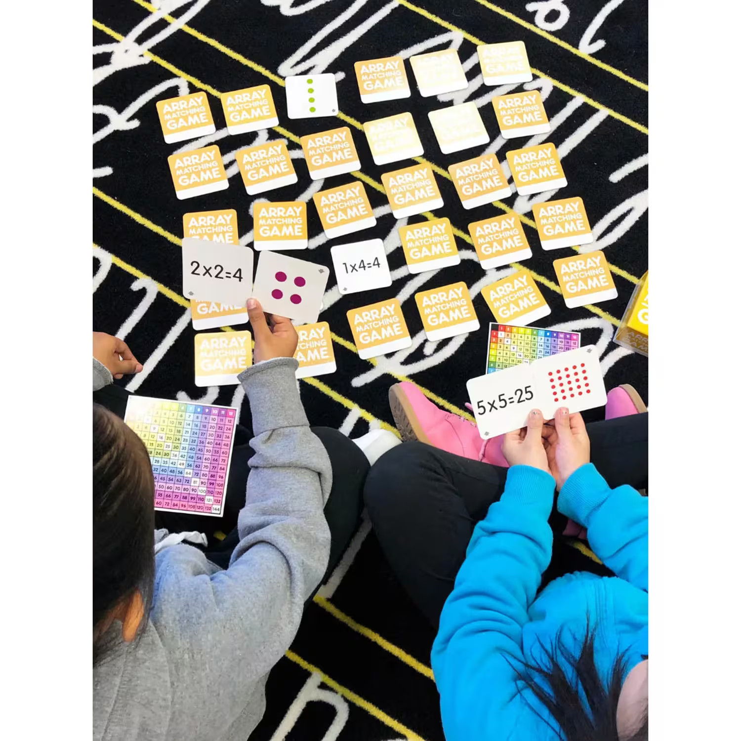 Fun Express 3″ x 3″ Array Multiplication Cardboard Card Matching Game