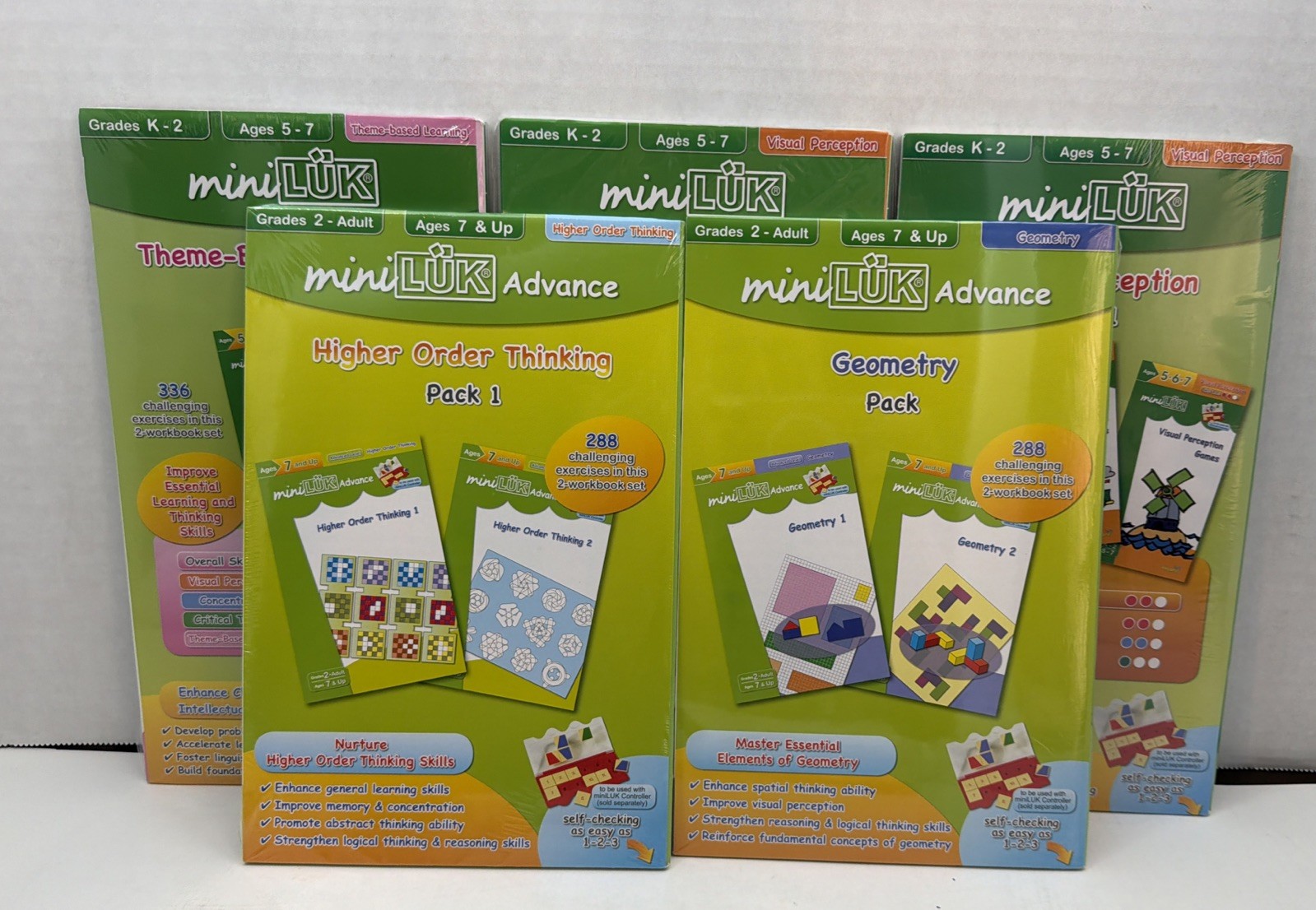 Lot Of 5 miniLUK Workbook for K-2, Ages 5-7 And 7- Up Books Only ￼