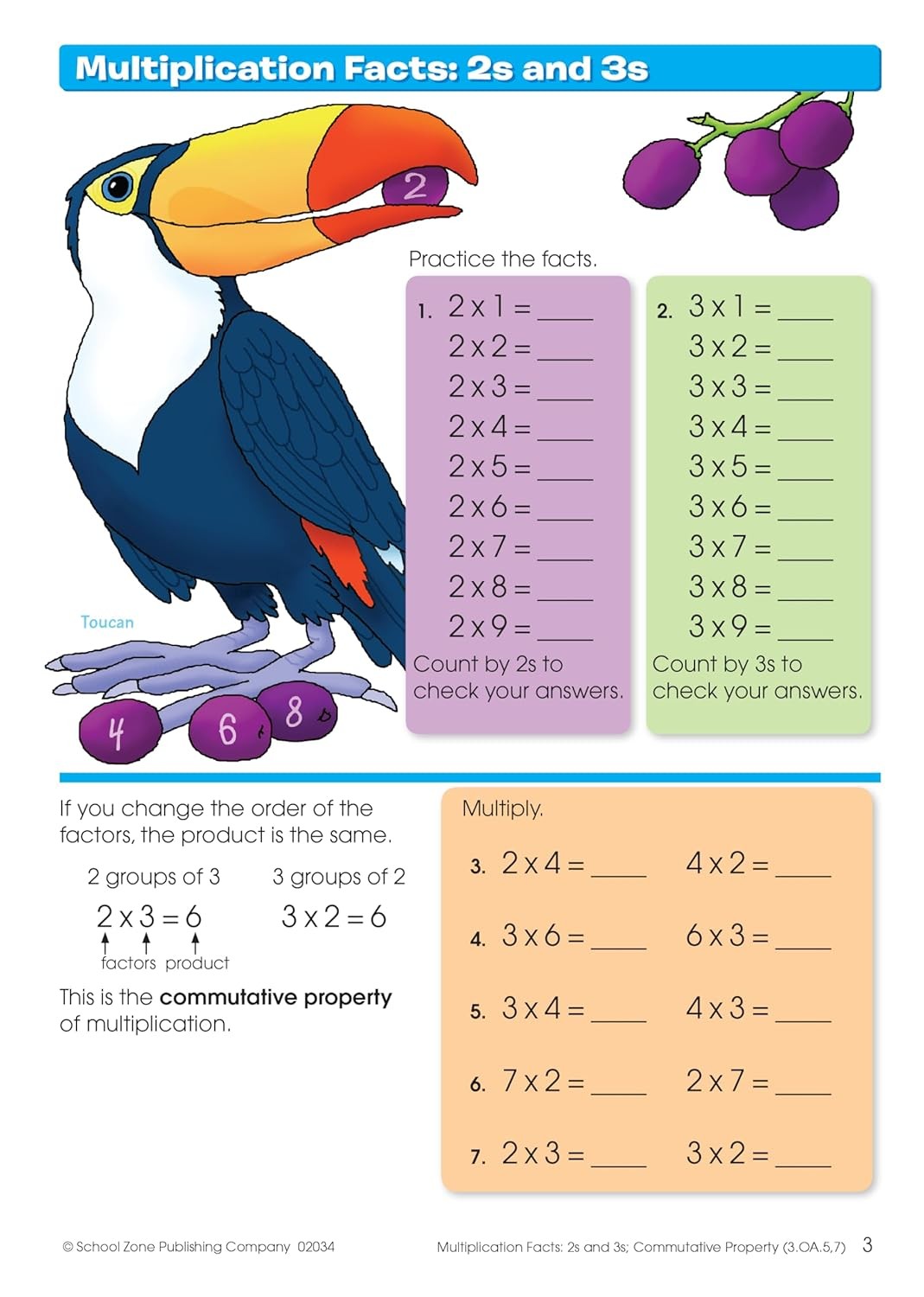 School Zone Multiplication & Division Workbook: 32 Pages, 3rd Grade, 4th Grade,