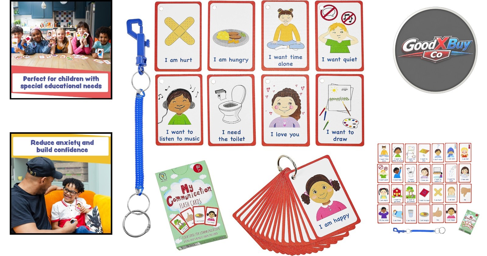 Special Needs PECS 27 Communication Flashcards for Autism Speech Aid