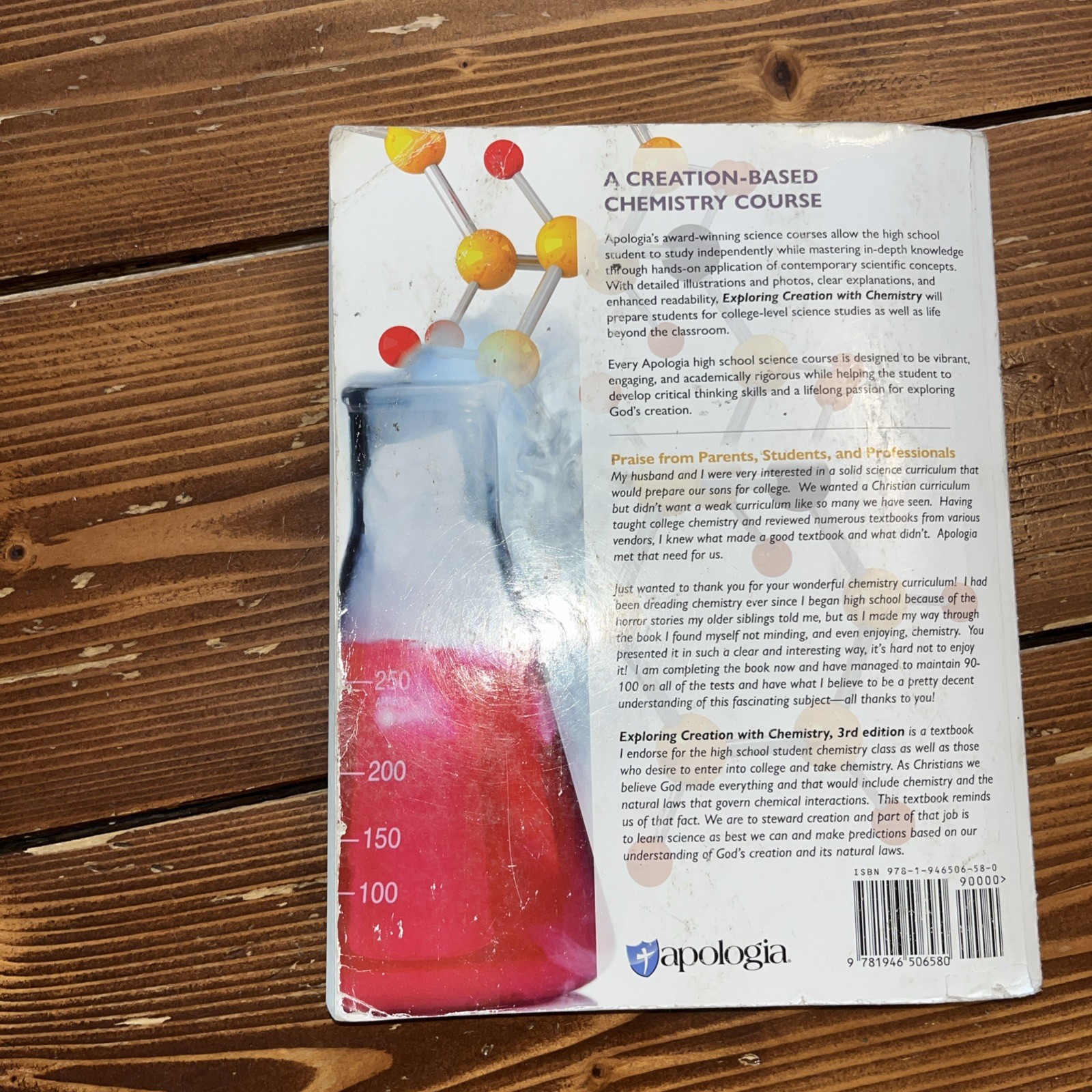 Apologia Exploring Creation with Chemistry 3rd Edition Textbook, Soulutions,Test