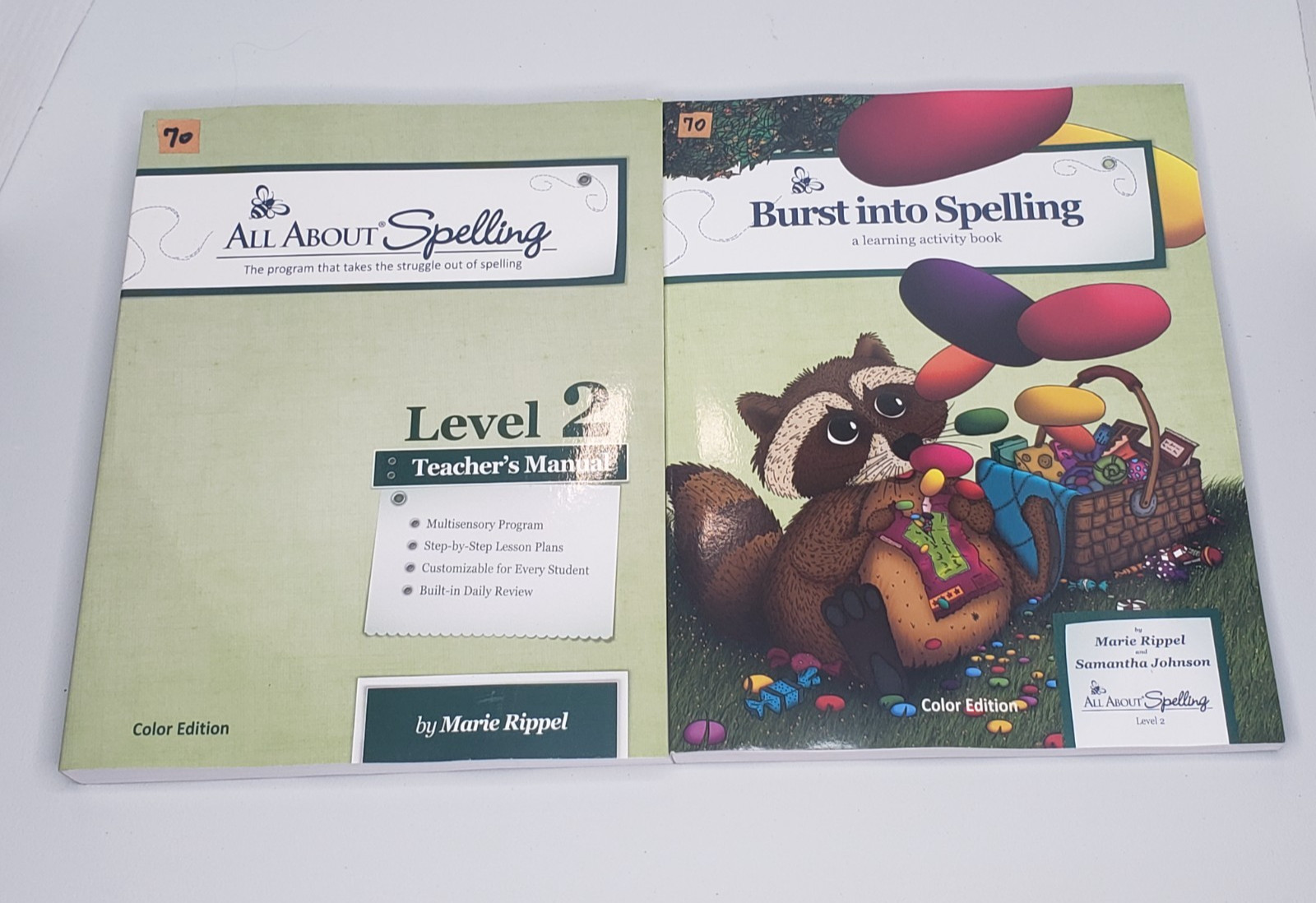All About Spelling Teacher’s Manual Level 2 & Burst Into Spelling(Color Ed)