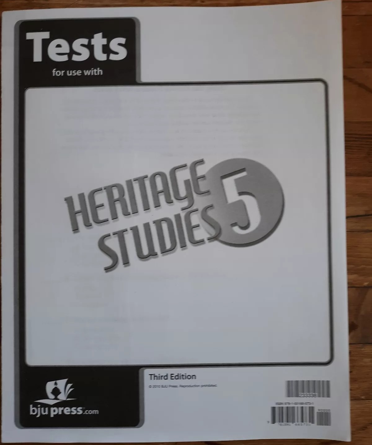 Bob Jones Heritage Studies 5 tests