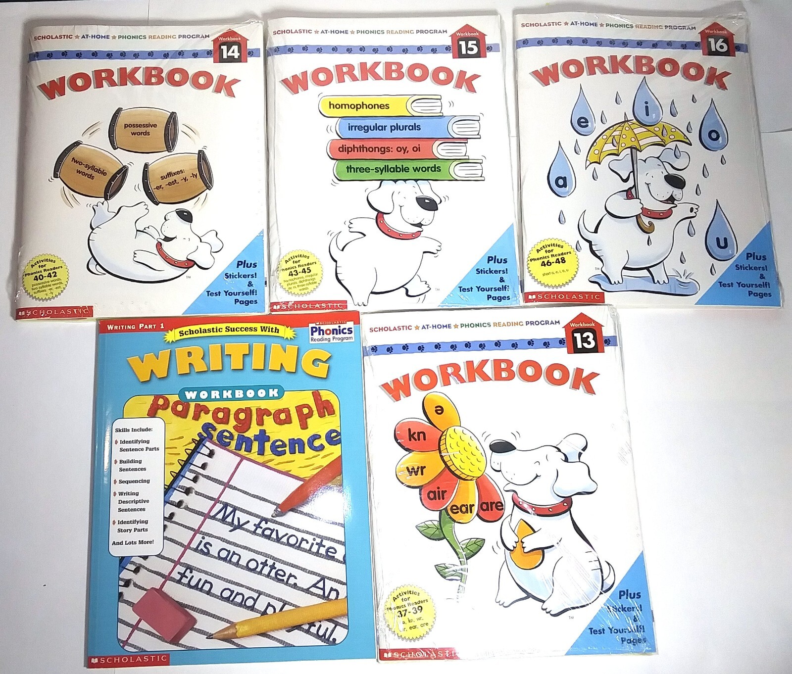 Scholastic Phonics Reading Program Step 4 – Workbooks 13-16 + Writing Workbook