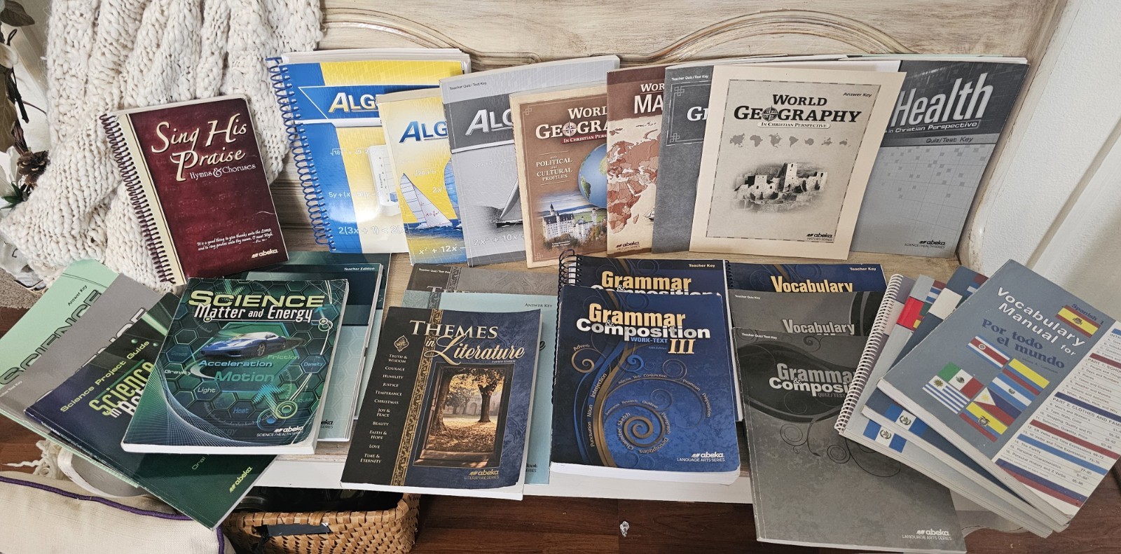 Abeka 9th Grade Curriculum Grammar, Science, History, Algebra 1, 30 Book Lot!