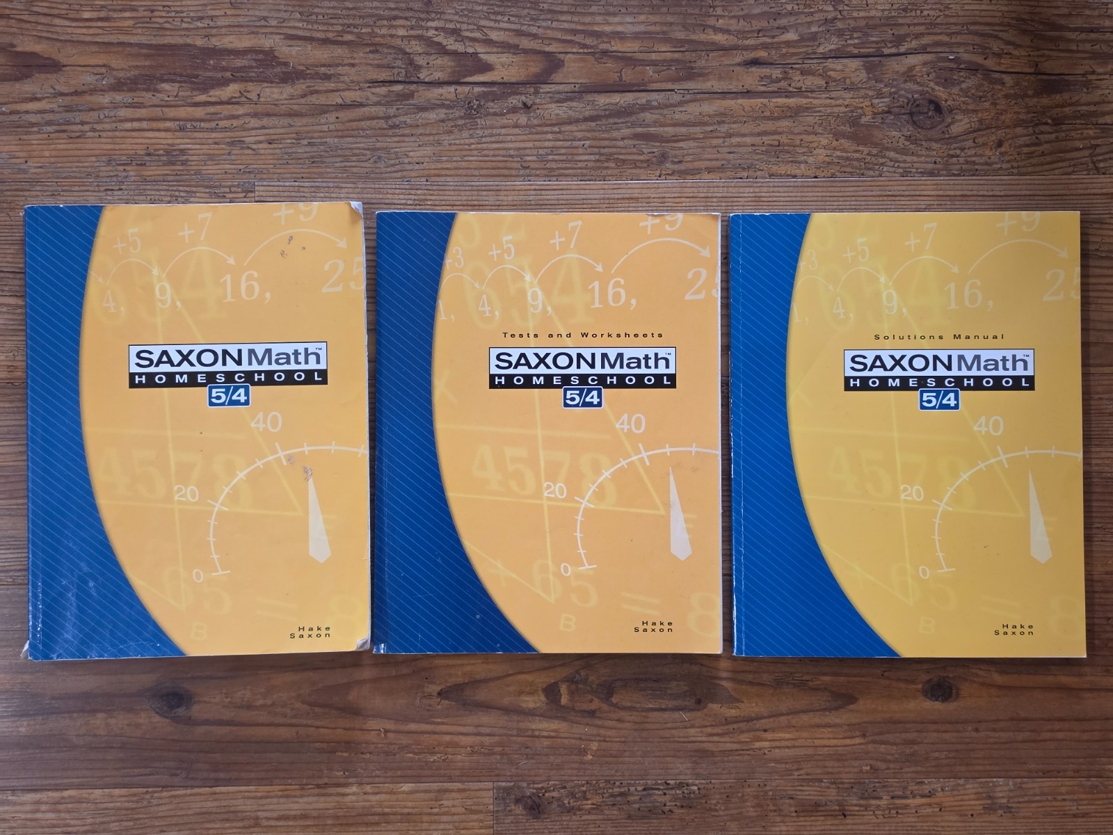 Saxon Math 5/4 Student Text, Tests & Worksheets and Solutions Manual