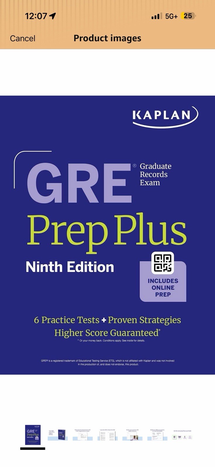 Kaplan GRE Prep Plus Ninth Edition Study Guide Paperback Includes Online Prep