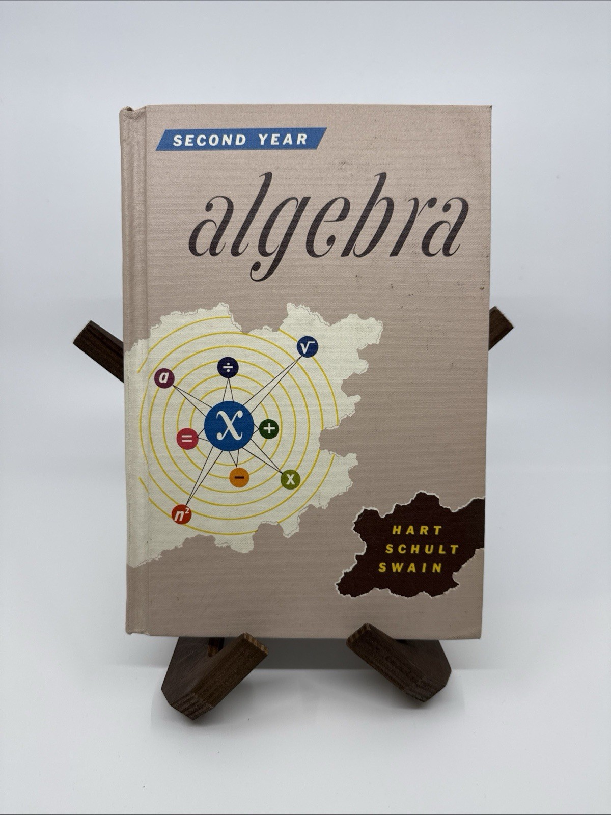 Vintage Second Year ALGEBRA Hart Schult Swain D. C. Heath 1957 Brilliant Text
