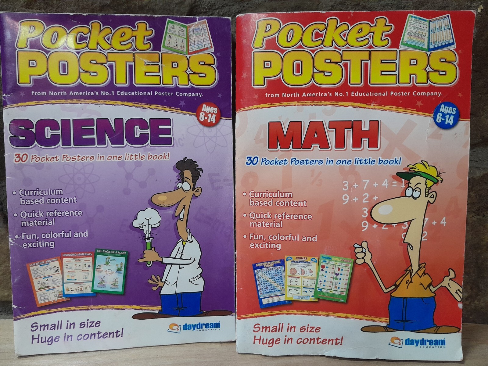 Pocket Posters Lot Of 2: Science + Math Homeschool Visuals