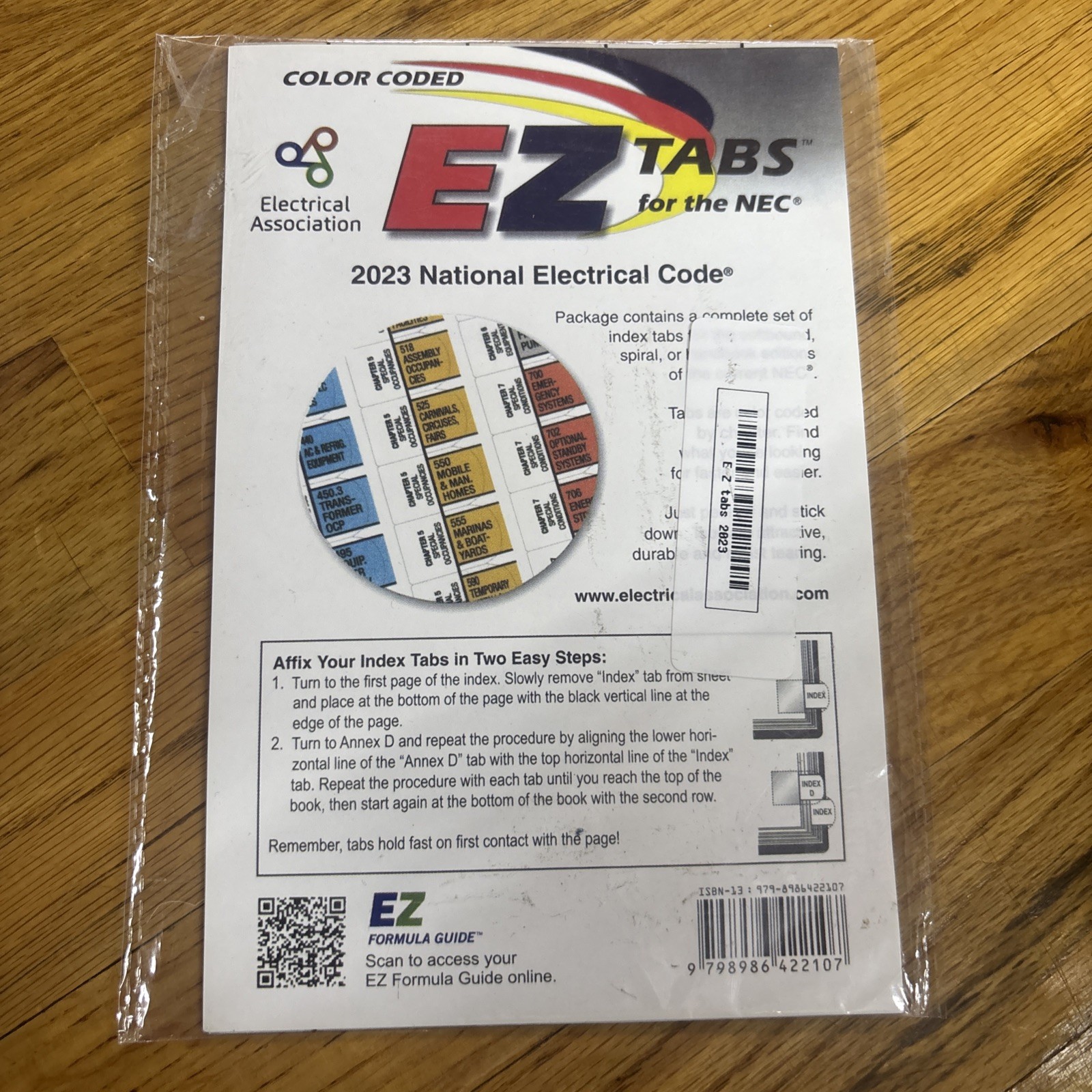 2023 NEC EZ Tabs Color Coded Index Tabs for Softcover and Spiral Editions