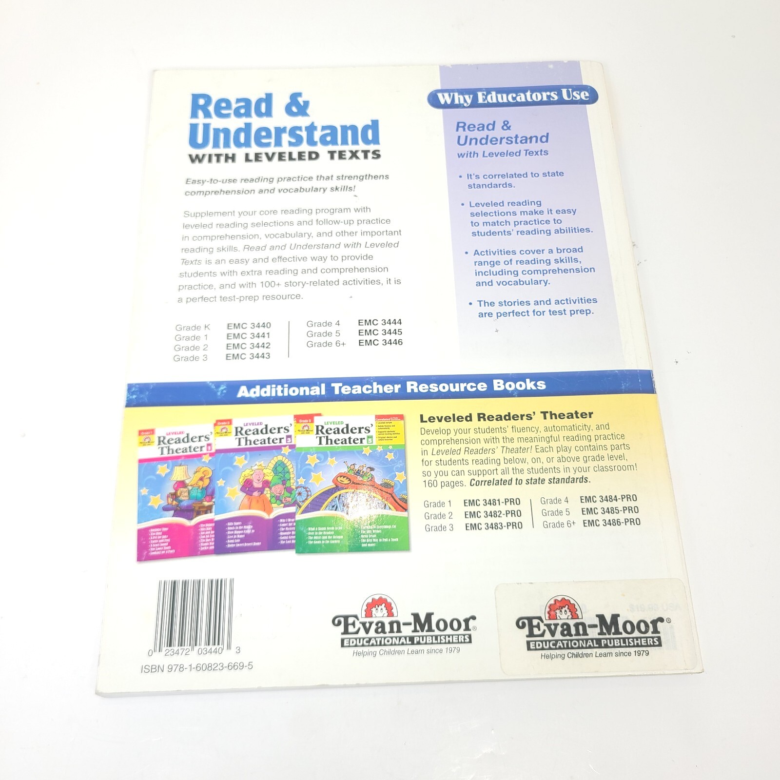 Read and Understand with Leveled Texts Paperback Workbook Beginner Reading