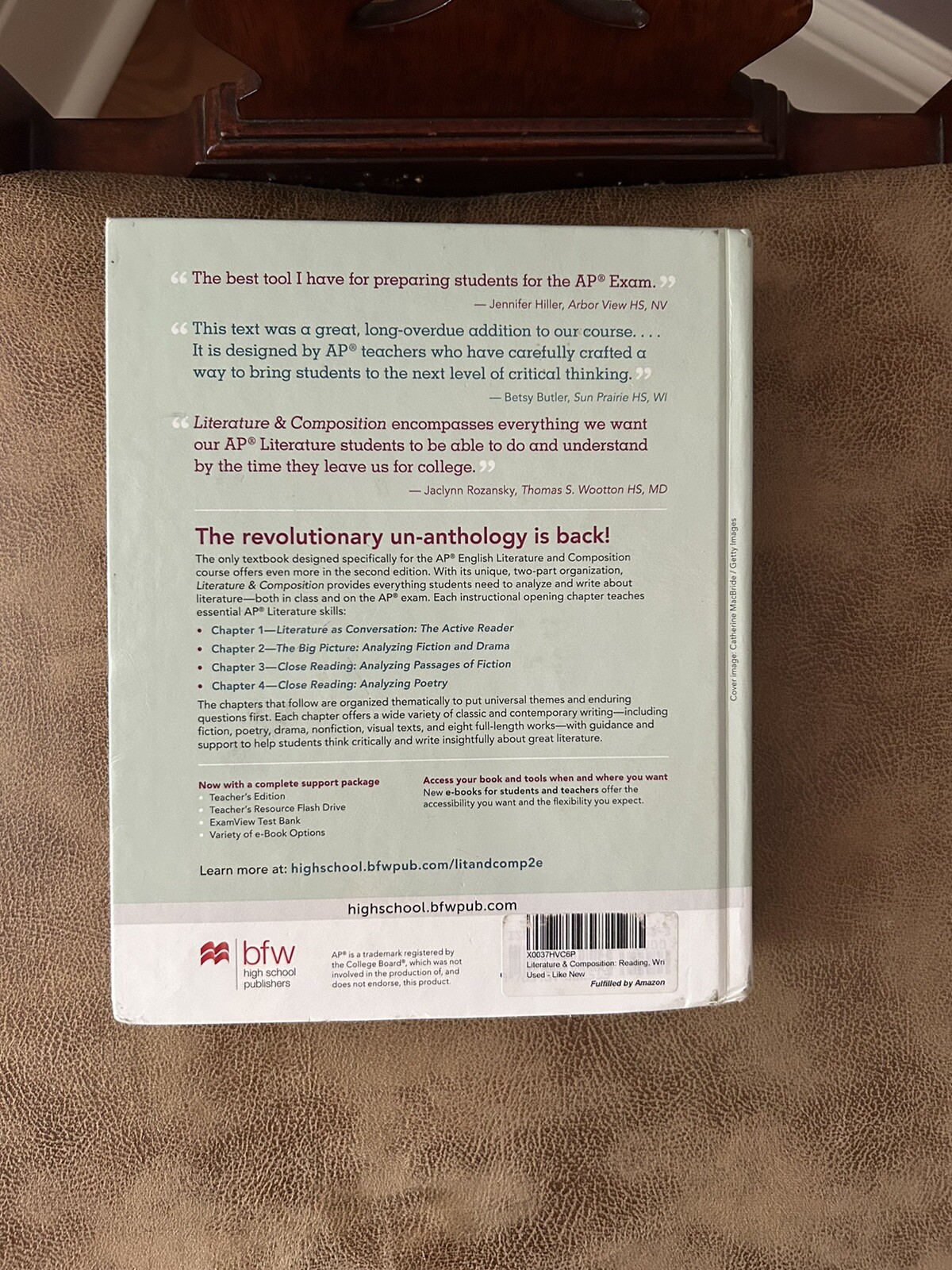 Literature & Composition: Reading, Writing, Thinking – Hardcover – GOOD