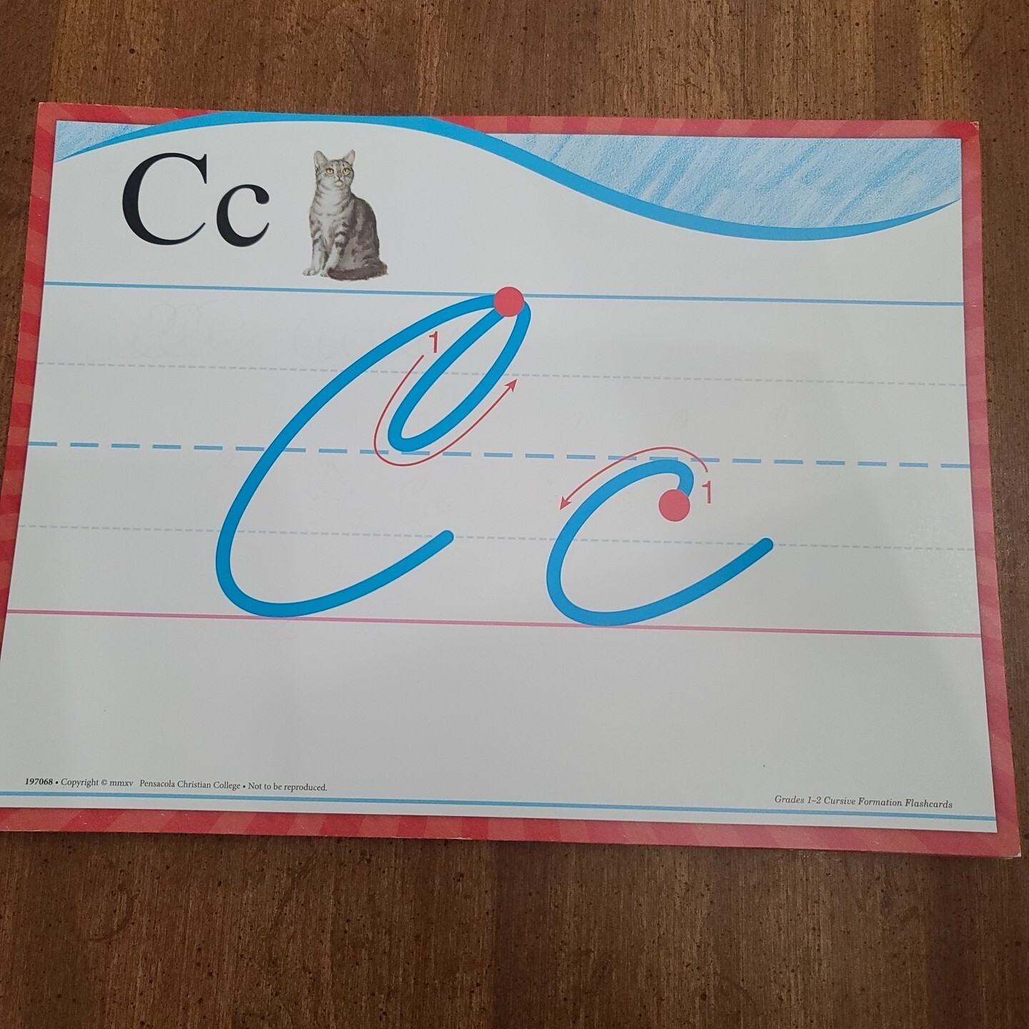 Abeka Cursive Formation Flashcards Grades 1-2