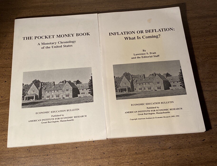 Economic Education Bulletin (Lot of 2) Pocket Money Book, Inflation Or Deflation