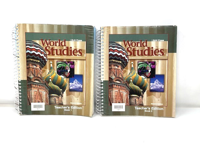 World Studies BJU Press Bob Jones 2nd Edition Teacher’s Edition Book 1 and 2