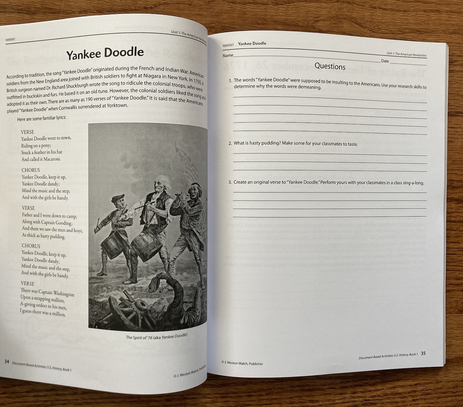 Walch Document Based Activities US History Books 1 and 2 By Doherty and Jaffe